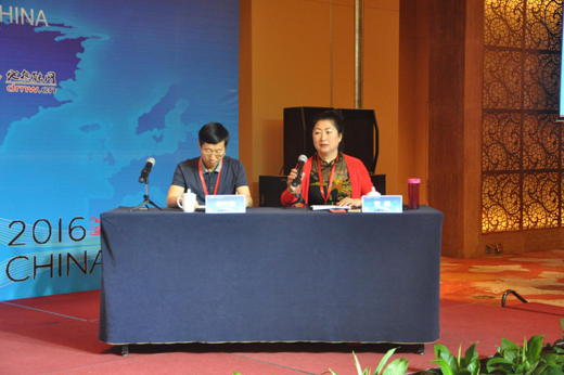 中国能源研究会地热专业委员会秘书长、常务副主任董颖（右）和中国能源研究会地热专业委员会副秘书长李宁波（左）主持会议图片1